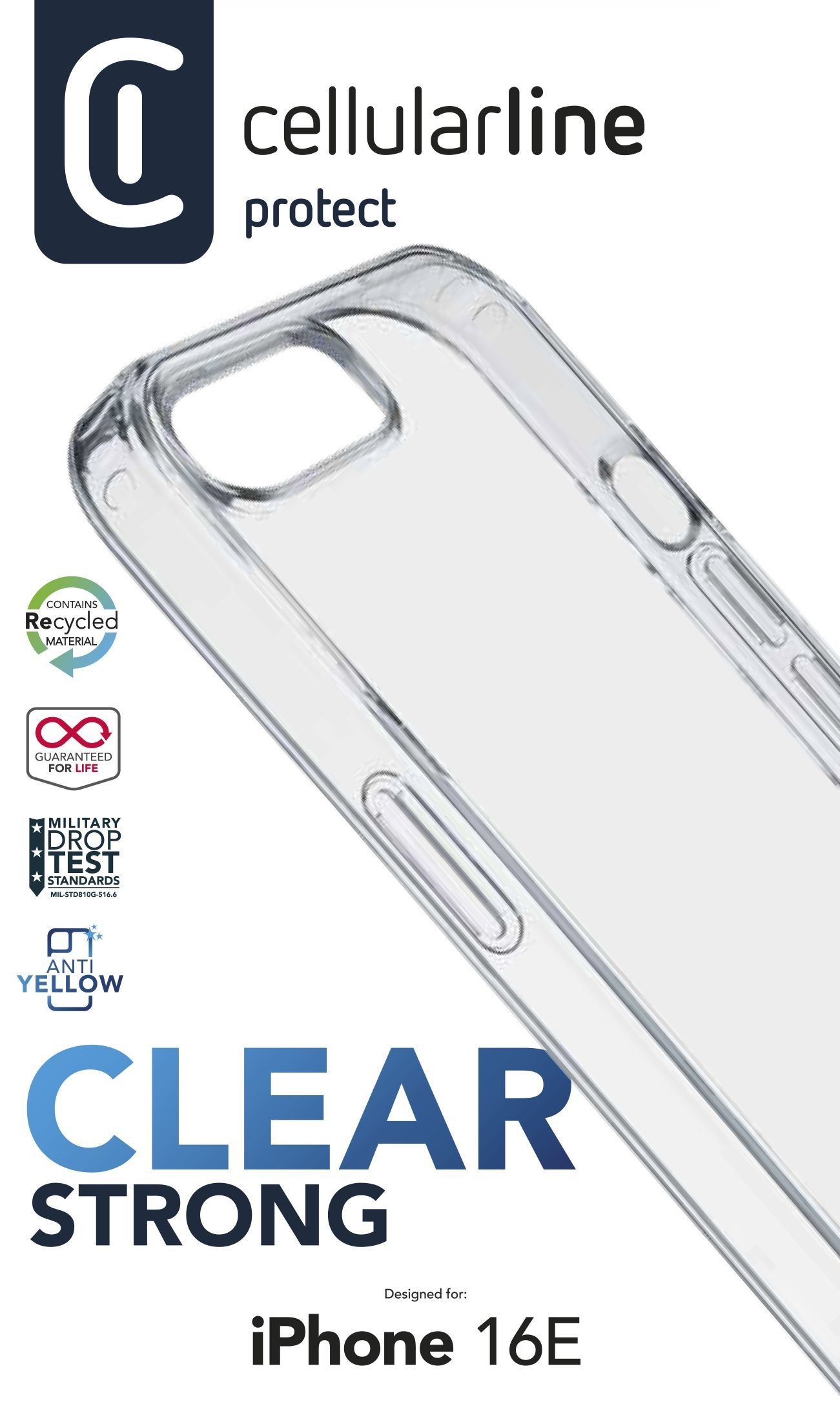 Cellularline Clear Protect - iPhone 16e/17e - Cellularline Clear