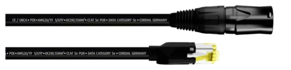 Cordial 15550 cable de red Negro 5 m Cat5e S/UTP (STP) - Cordial