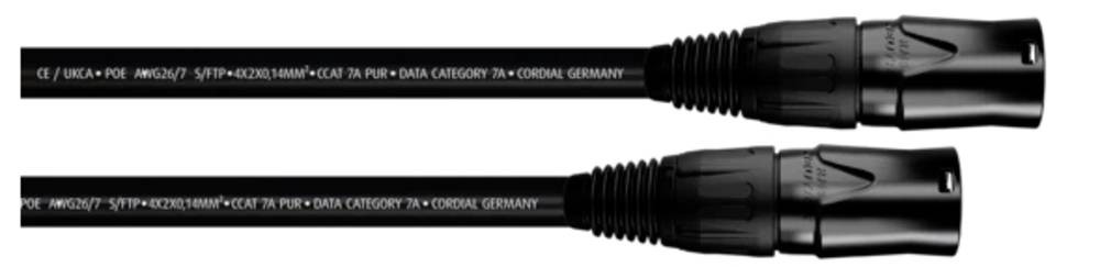 Cordial 15586 networking cable Black 0.3 m Cat7a S/FTP (S-STP) -