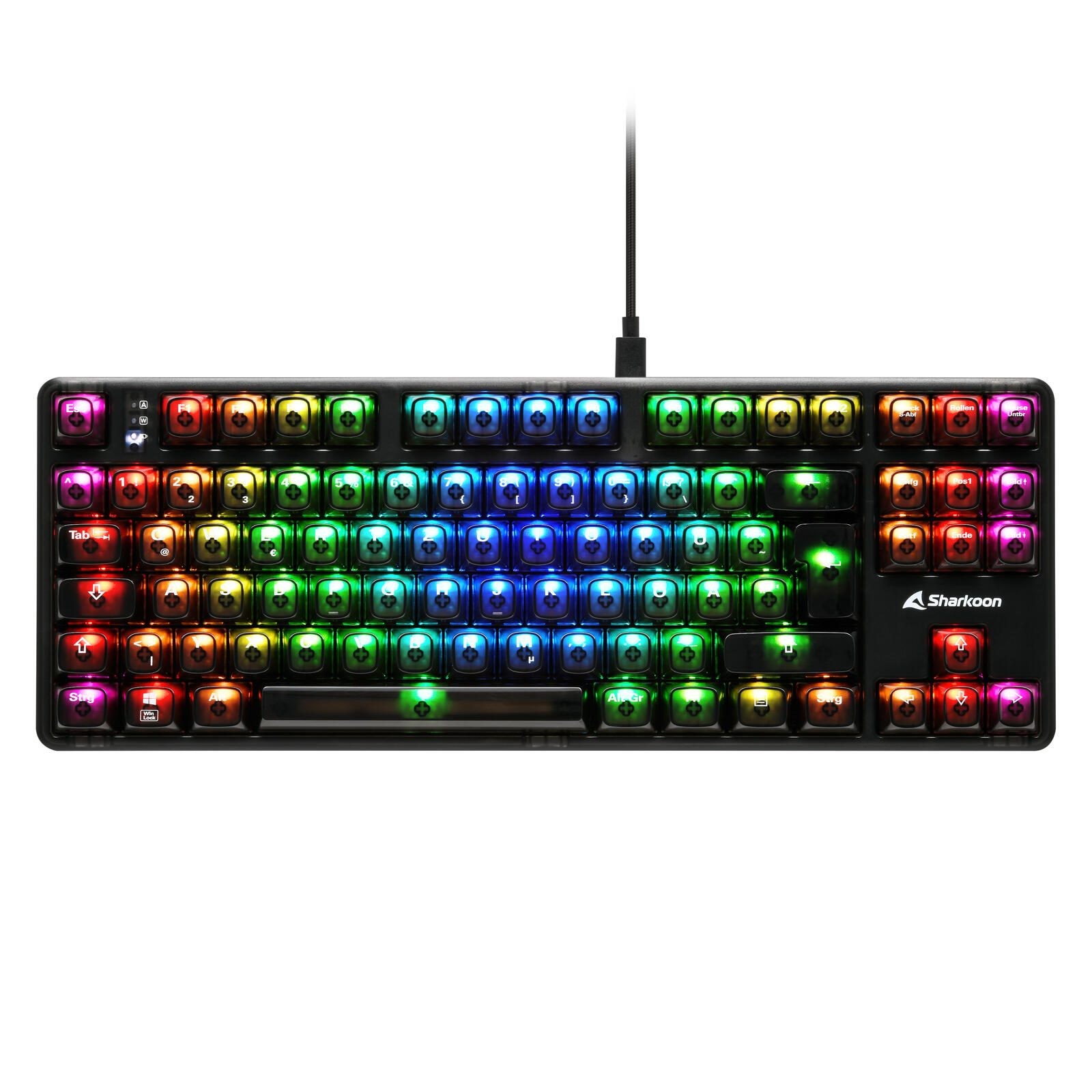 Sharkoon Gaming Tastatur Crystal Shark schwarz DE