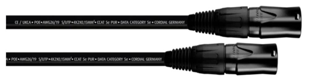 Cordial 15561 networking cable Black 10 m Cat5e S/UTP (STP) - Cordial