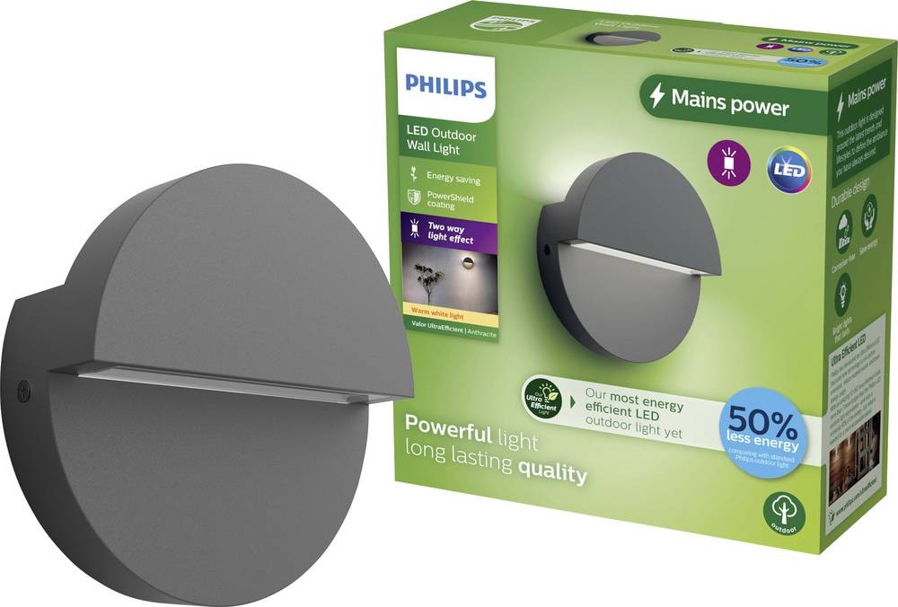 Philips LED Valor 929004140601 LED-Außenwandleuchte LED 8.6W
