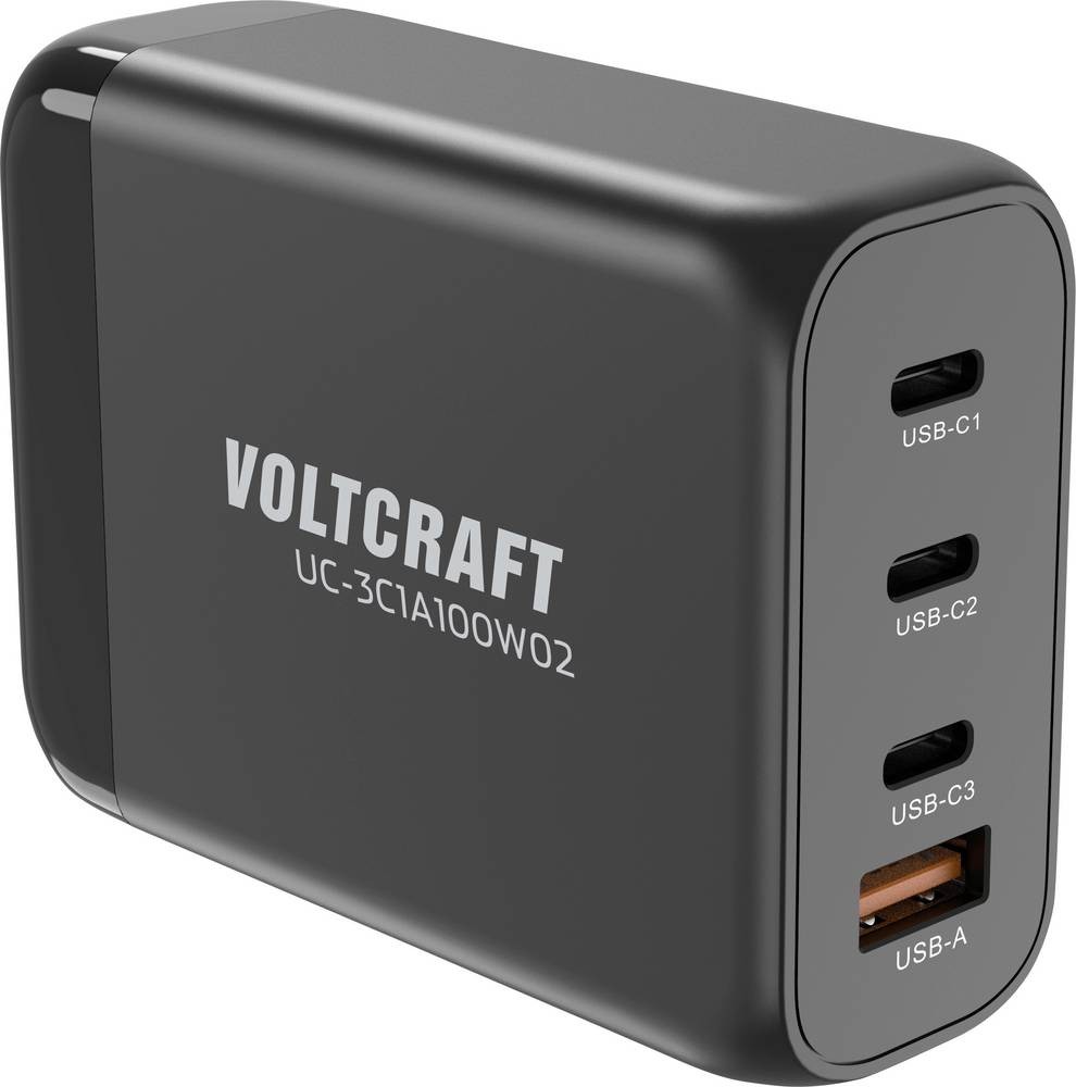 VOLTCRAFT UC-3C1A100W02 USB charger 100W 3x USB-C , 1x USB-A USB PD