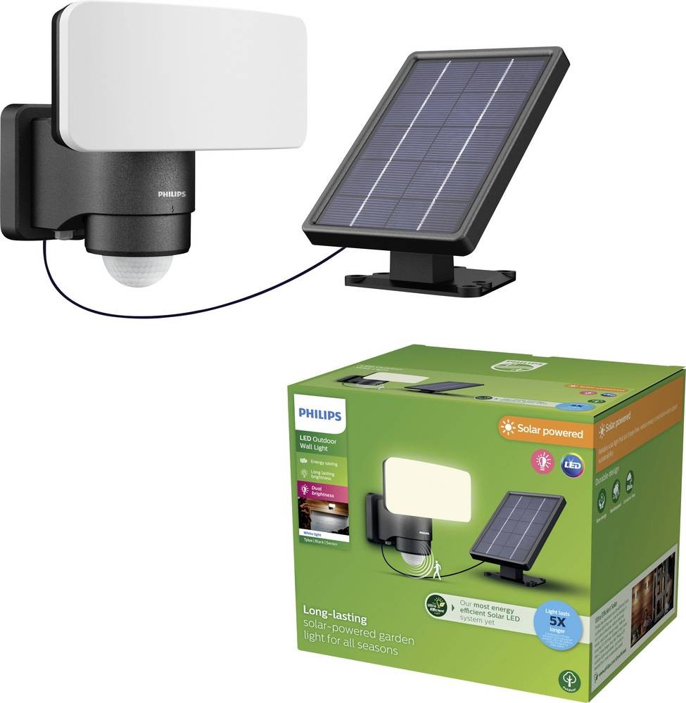 Philips LED Tylus 929004632301 Solar-Außenwandleuchte mit