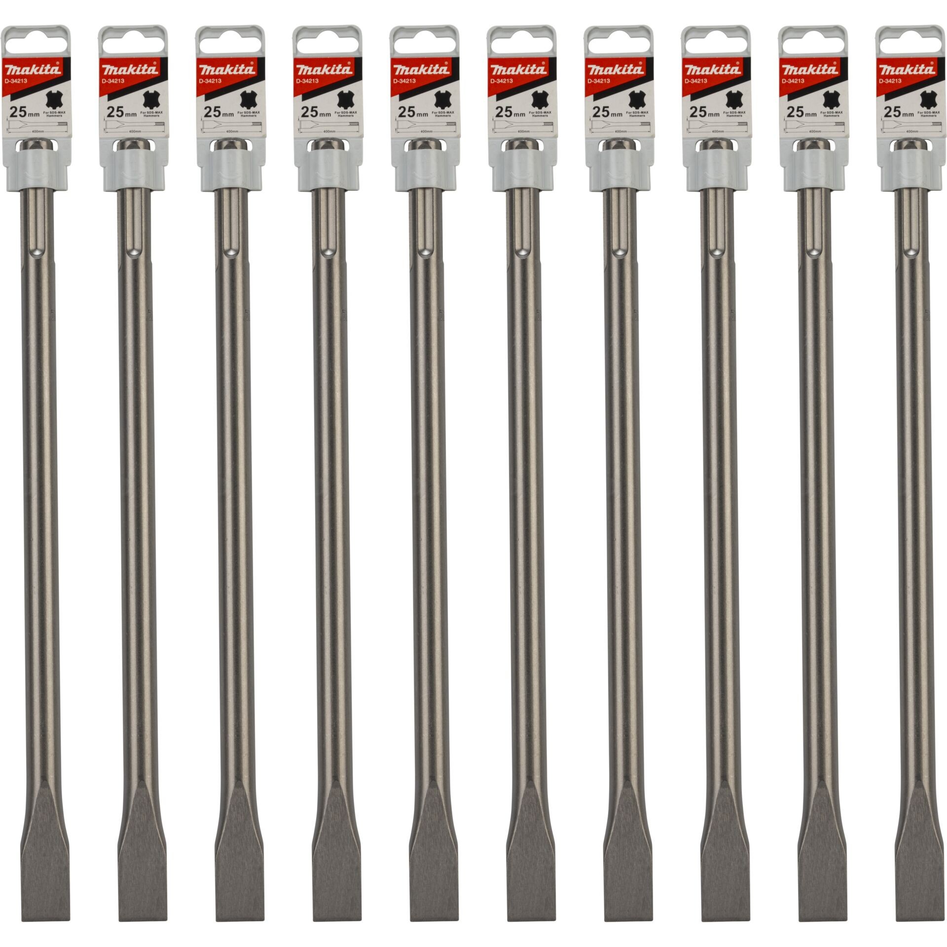 Makita Flachmeissel pack of 10 SDS-MAX 25x400mm