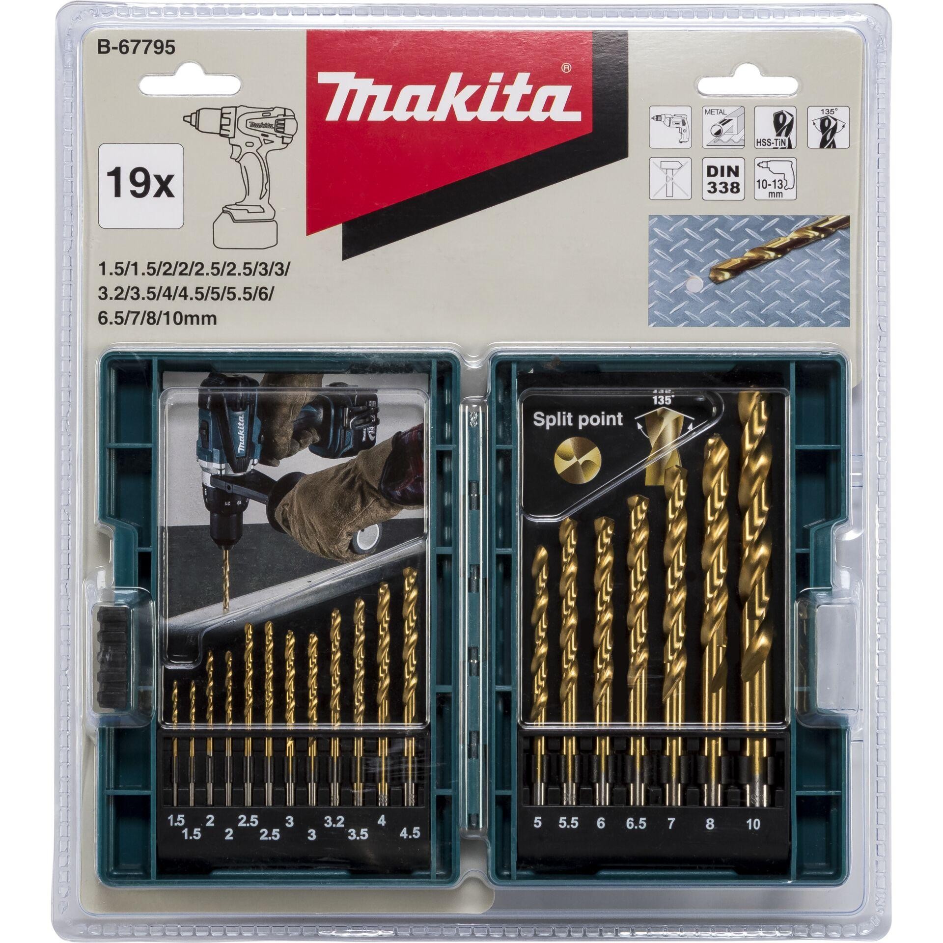 Makita B-67795 Metall-Spiralbohrer-Set 1.5 mm, 2.0 mm, 2.5 mm, 3.0 mm,