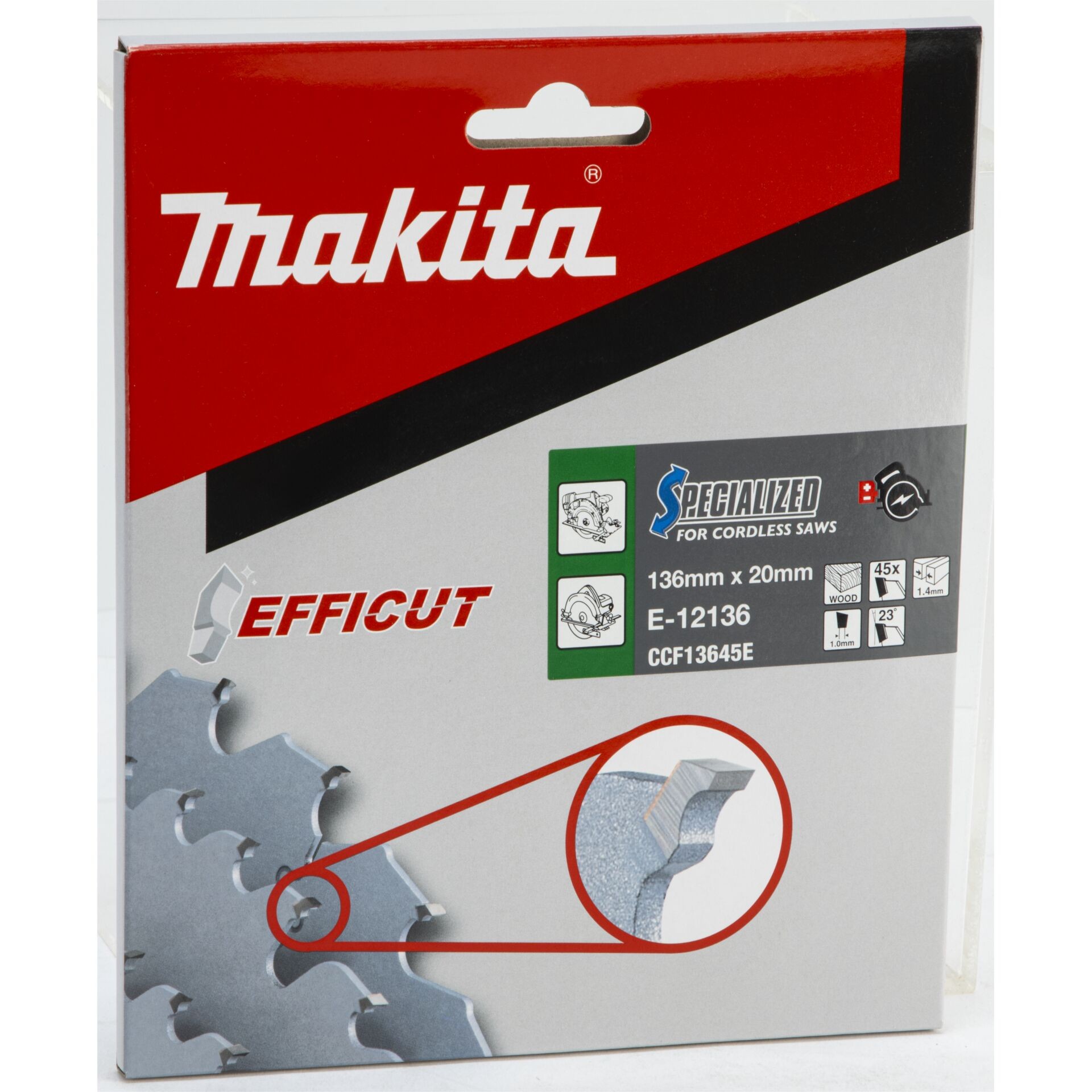 makita saw blade E-12136 EFFICUT 136x20x45Z