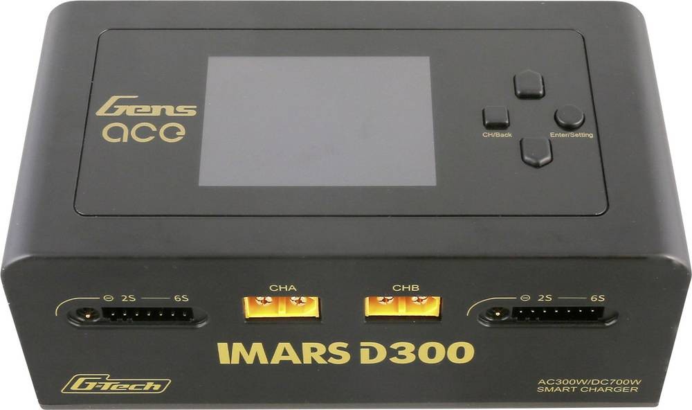 Gens ace IMARS D300 G-Tech Channel AC/DC 300W/700W RC Battery Charger-