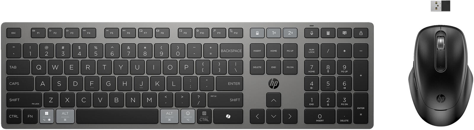 HP 725 Multi-Device Wireless Keyboard and Mouse Combo