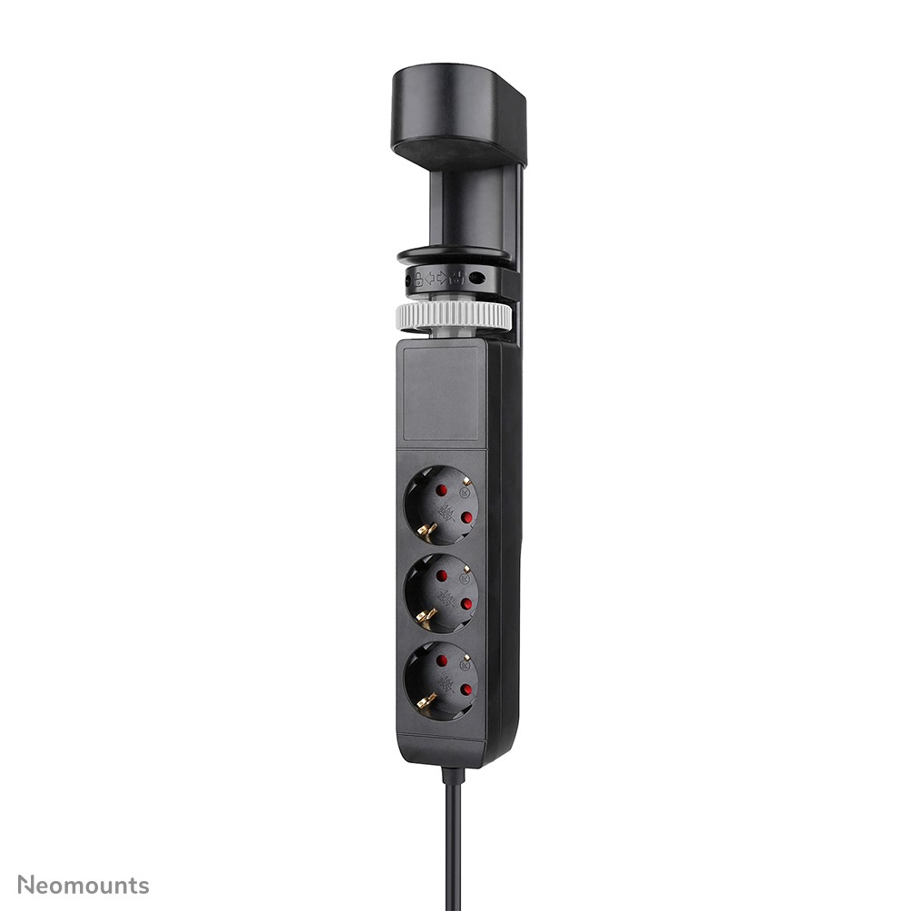 Neomounts DS22-840BL6 Regleta de sobremesa con abrazadera y puertos