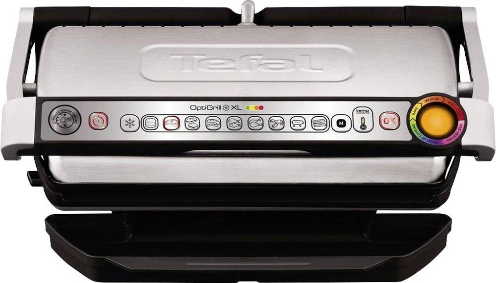Tefal GC724D contact grill - Tefal GC724D, Black, Metallic, Tabletop,