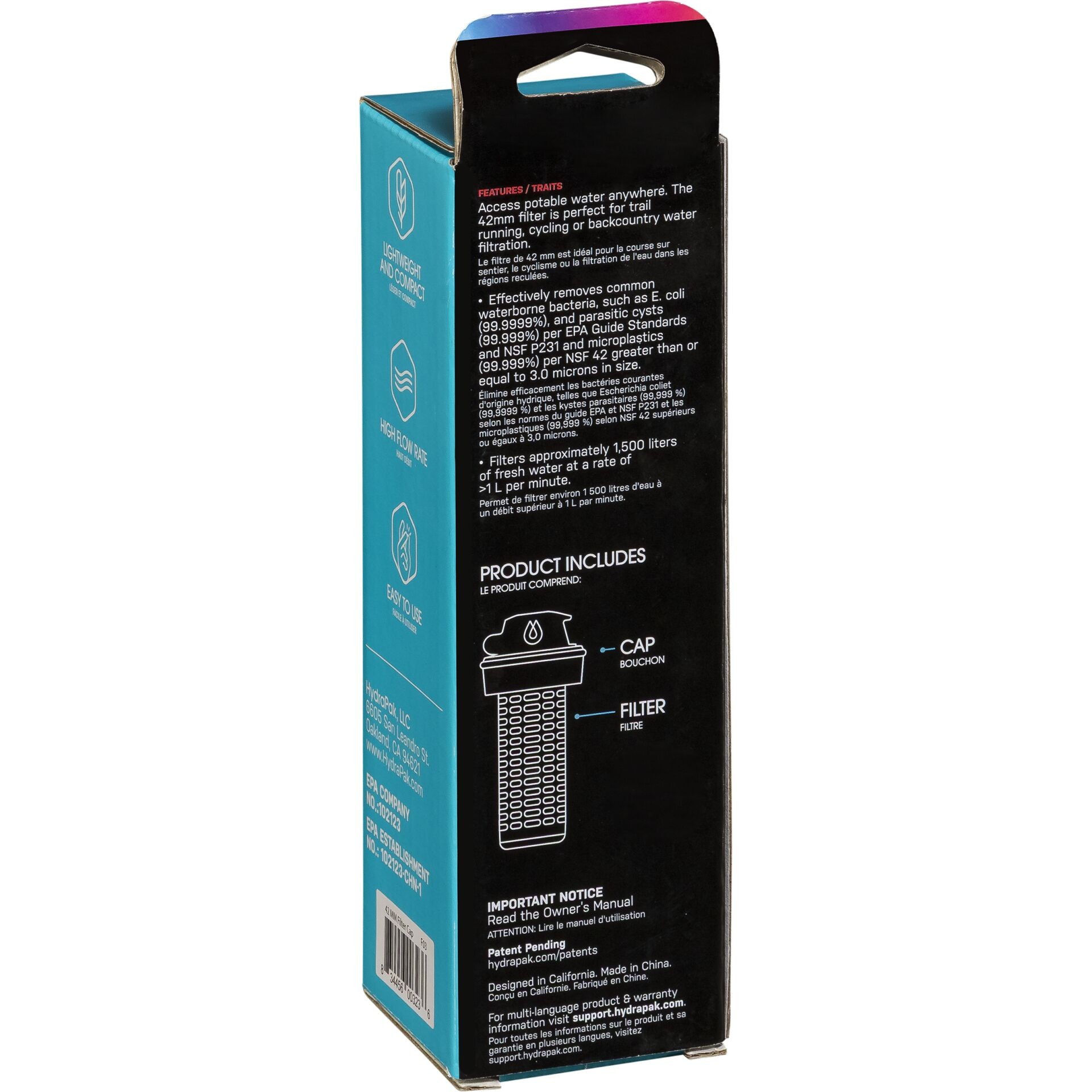 Hydrapak Filterkappe 42mm blue