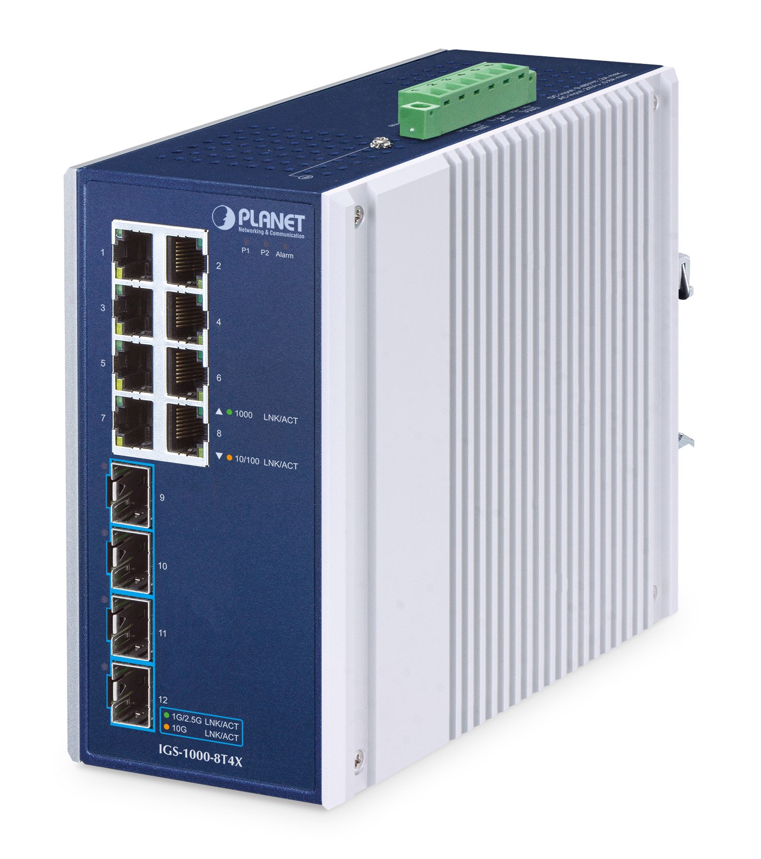 PLANET IP30 Industrial 8-Port No administrado Gigabit Ethernet (10/