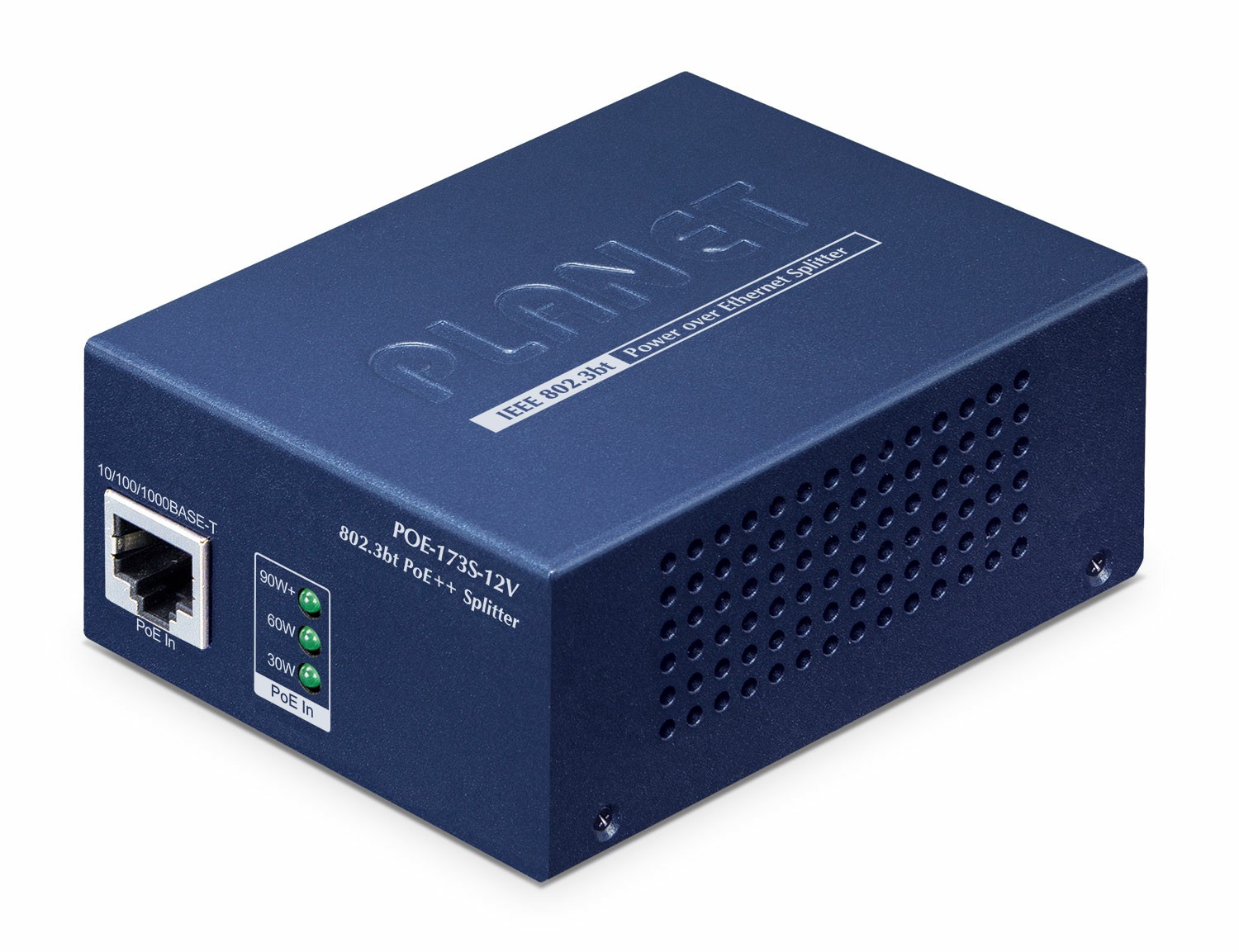 PLANET POE-173S-12V network splitter Power over Ethernet (PoE) Blue -