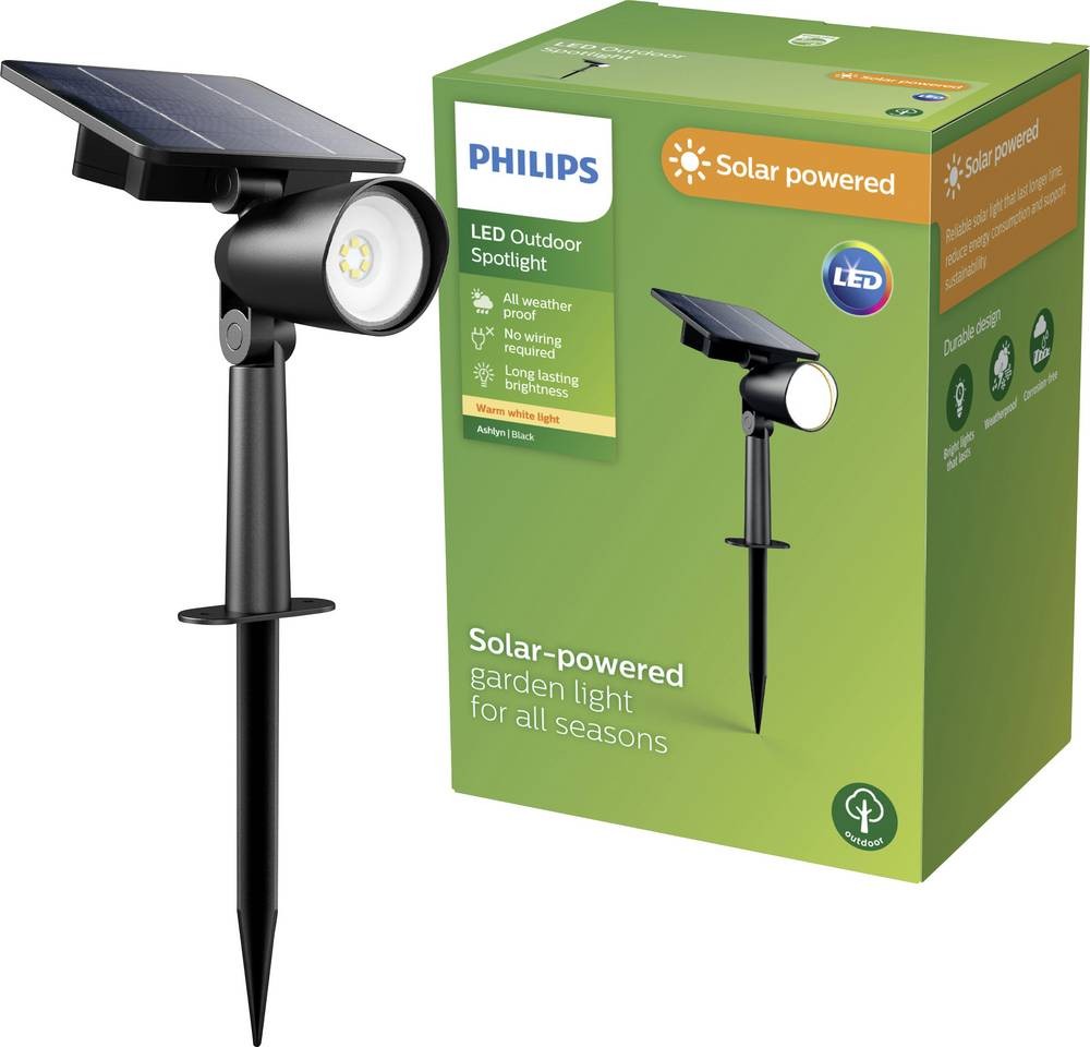 Philips LED 929004632501 Ashlyn Solar-Außenstandleuchte LED LED fest