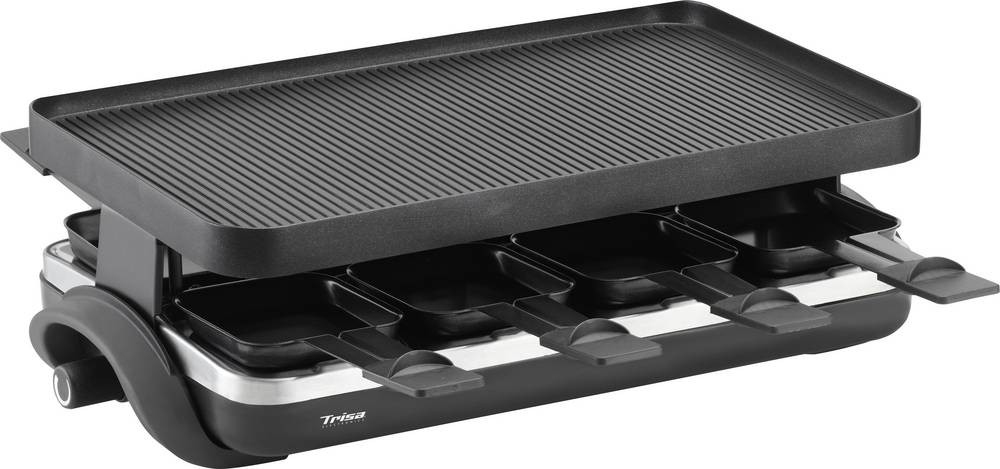 Trisa Supreme 8 Raclette 8Pfännchen, Antihaftbeschichtung Schwarz