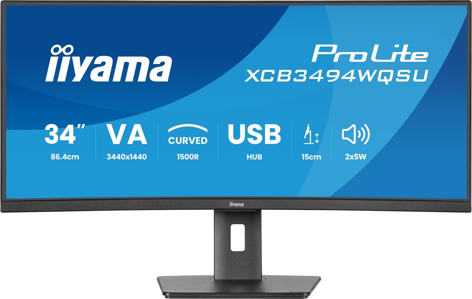 iiyama ProLite XCB3494WQSU-B1 computer monitor 86.4 cm (34") 3440 x