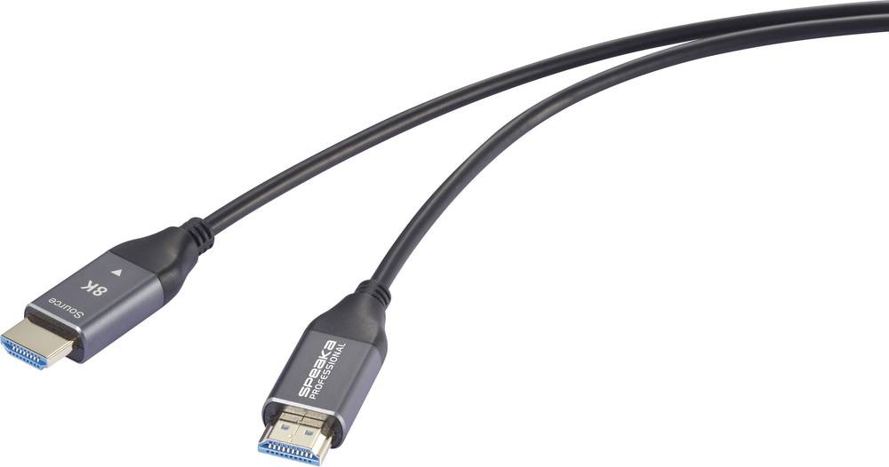 SpeaKa Professional HDMI / Glasfaser Anschlusskabel HDMI-A Stecker,