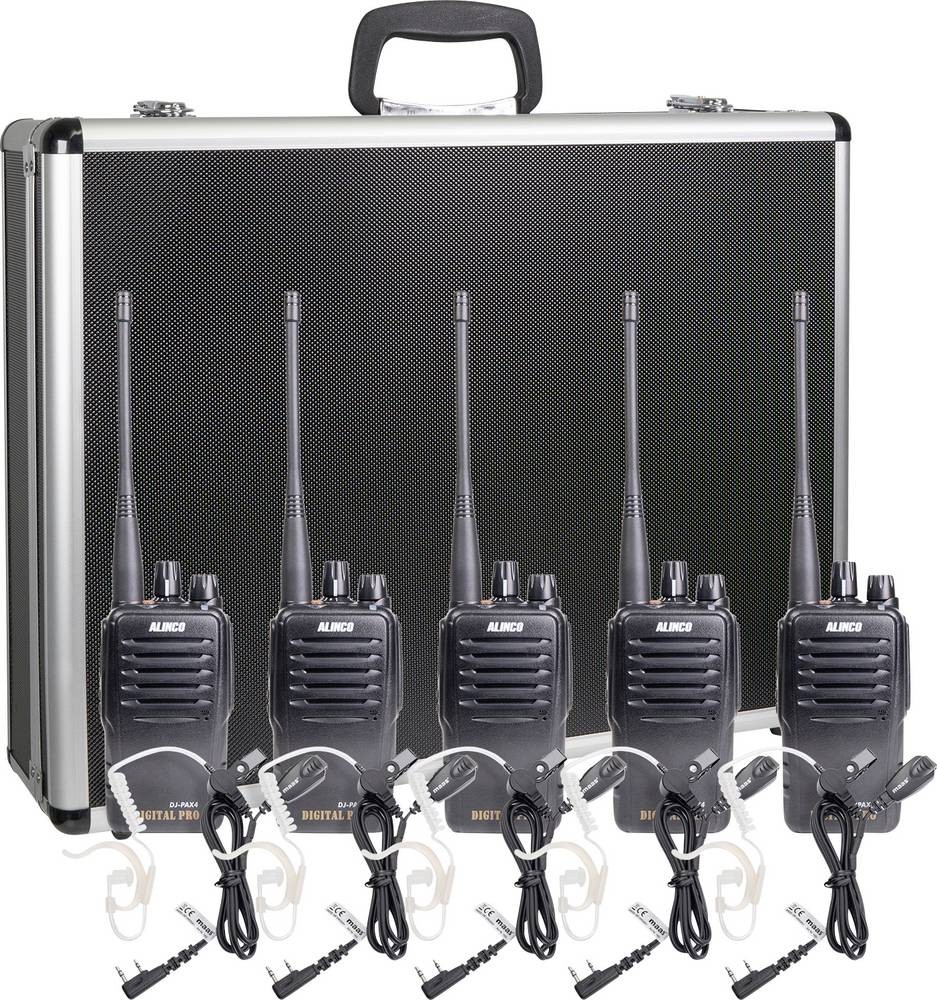 Alinco Team-Set DJ-PAX-4 + KEP-24-VK 150097 PMR-Handfunkgerät 5er Set