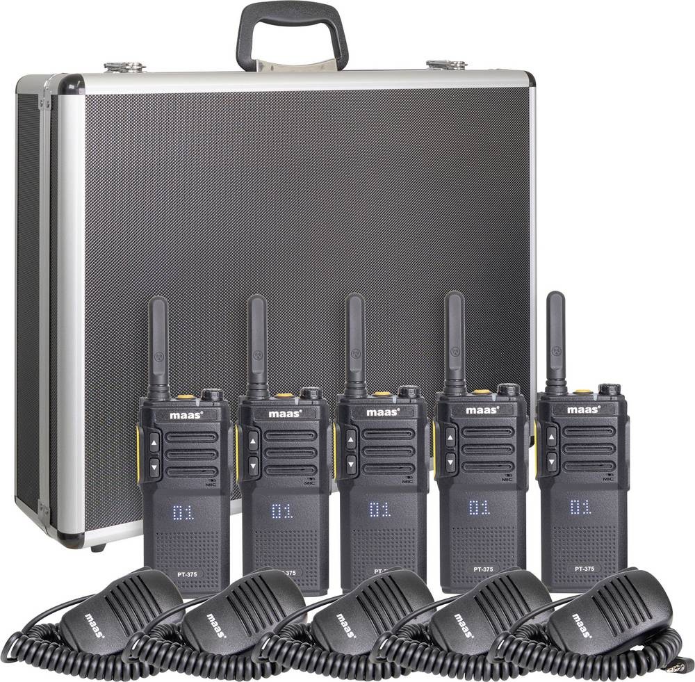 MAAS Elektronik Team-Set PT-375 KEP-360-K 150112 PMR-Handfunkgerät