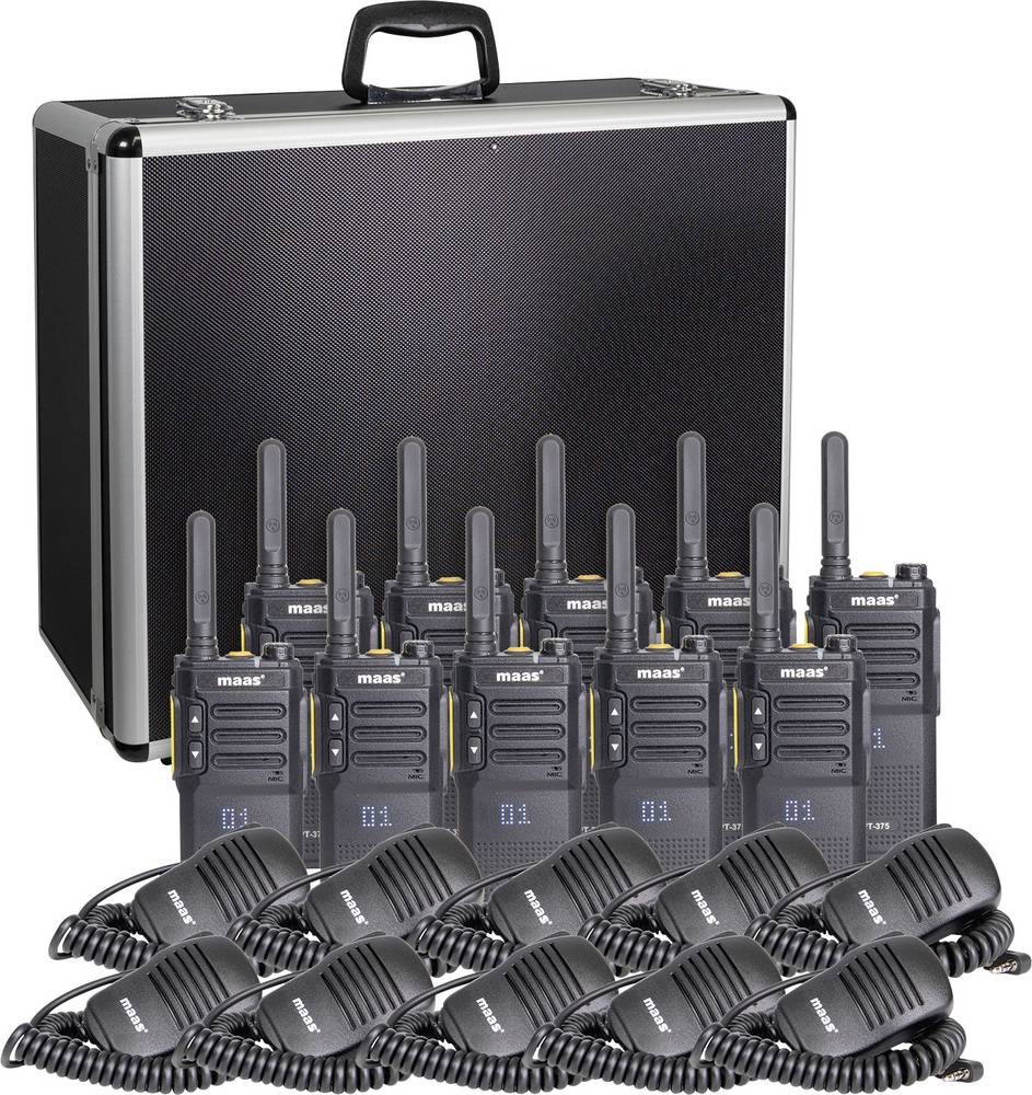 MAAS Elektronik Team-Set PT-375 KEP-360-K 150114 PMR-Handfunkgerät