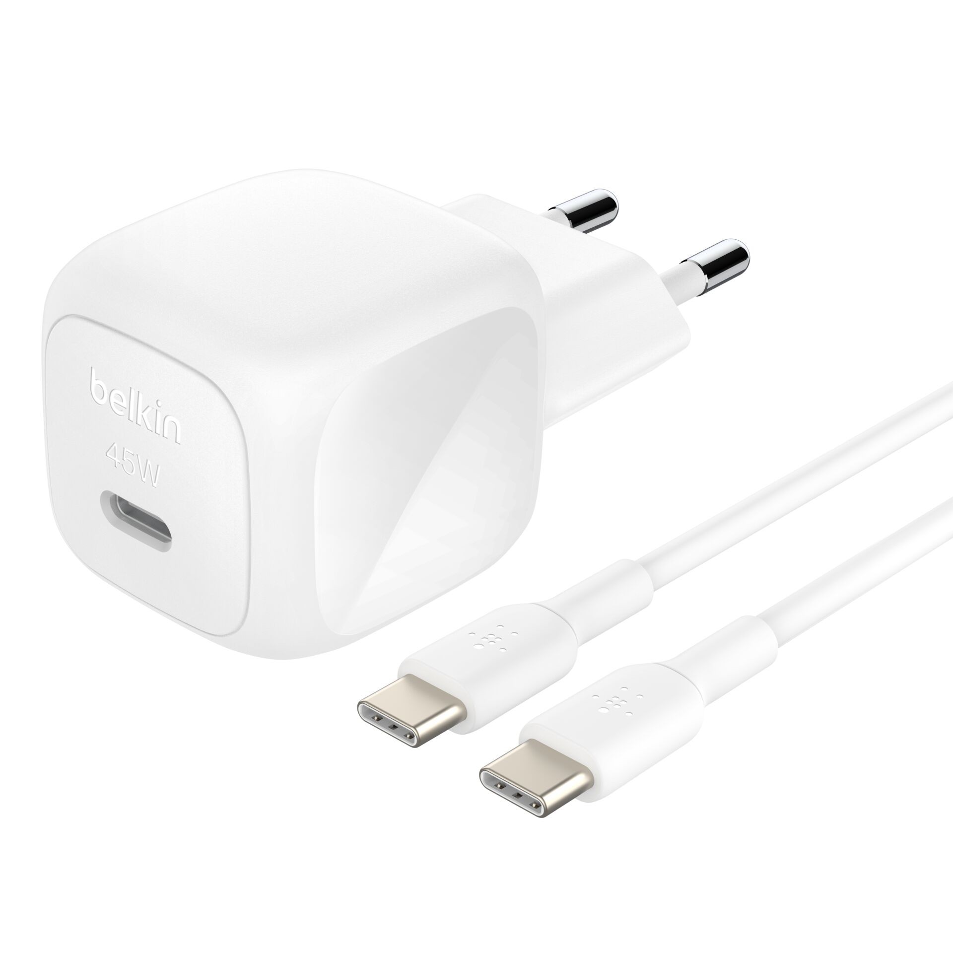 Belkin 45W USB-C Ladegerät PD und PPS inkl.USB-C Kabel 1m,weiß