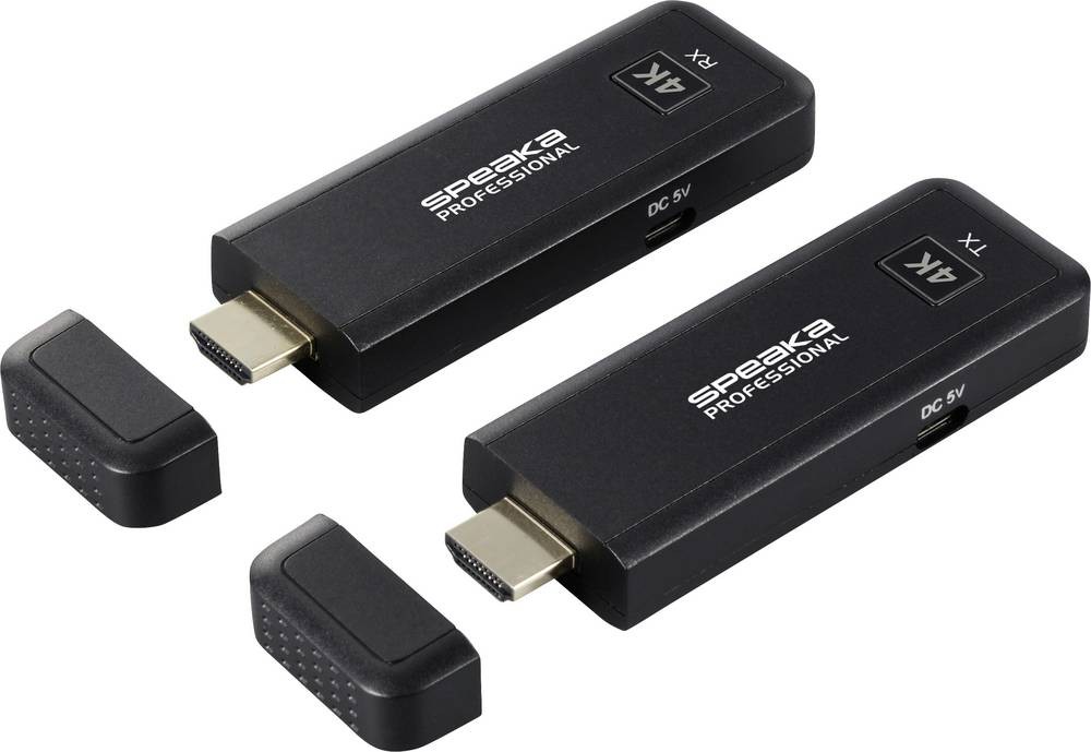 SpeaKa Professional SP-TR-450 HDMI-Funkübertragung (Set) 50m 2.4GHz,