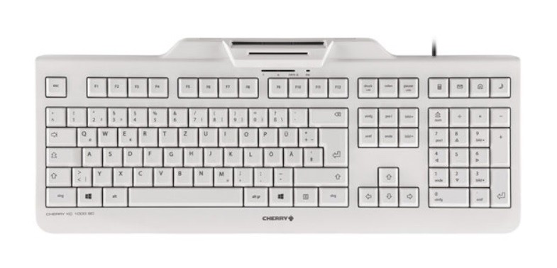 Cherry KC 1000 SC Corded CH-Layout weiß/grau Smartcard