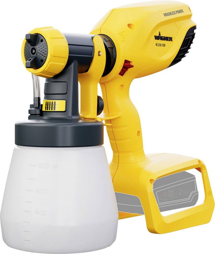 Wagner W250 18V Akku-Farbsprühpistole 18V Fördermenge (max.) 250 ml/