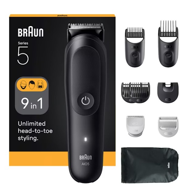 Braun AIO5540 hair trimmers/clipper Black 14 Lithium-Ion (Li-Ion) -