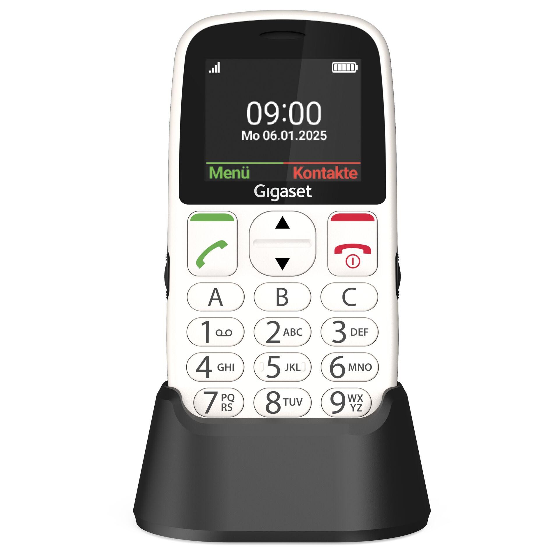 Gigaset GL395 5,59 cm (2.2") 90 g Noir Téléphone pour seniors -