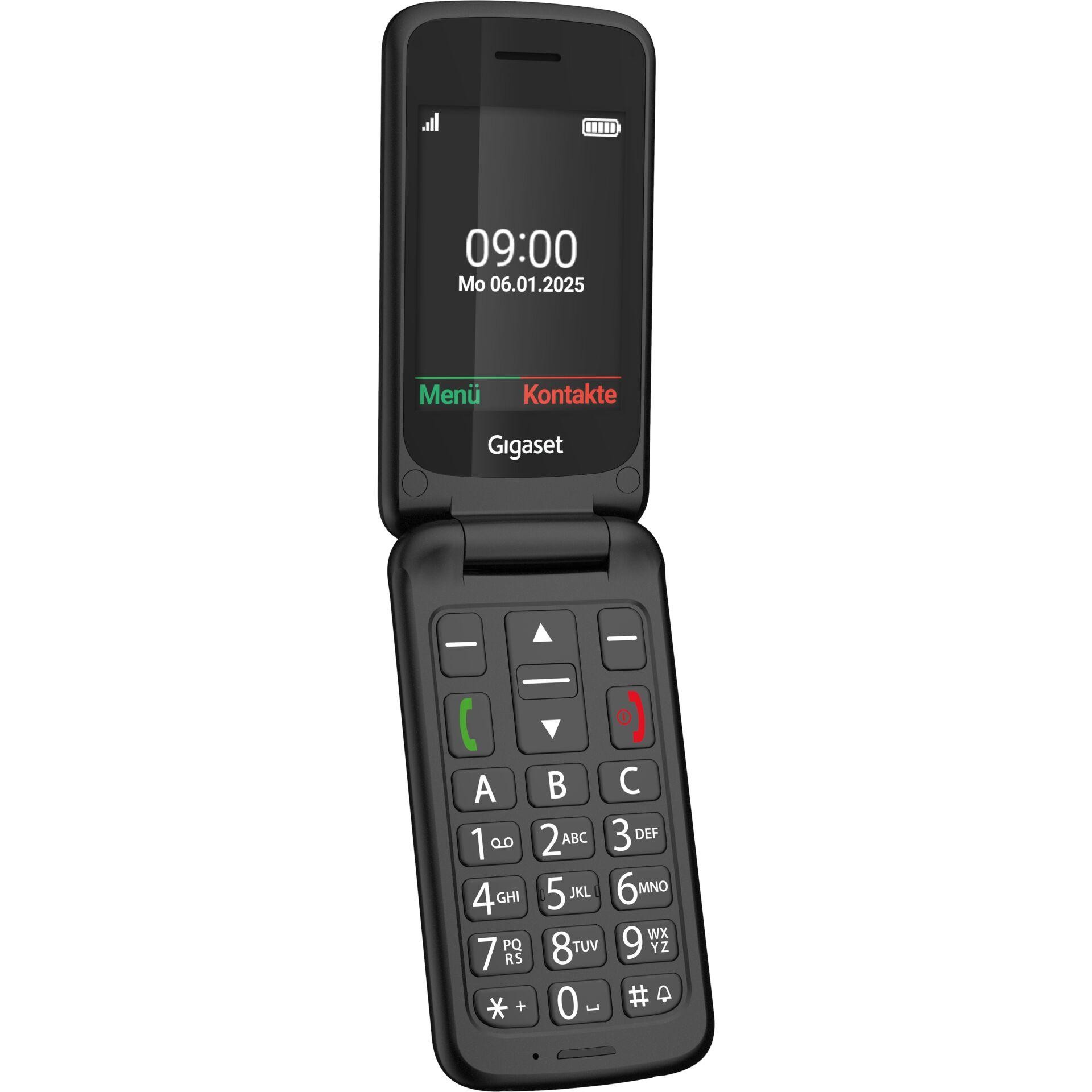 Gigaset GL595 7.11 cm (2.8") 114 g Black Senior phone - Gigaset GL595,