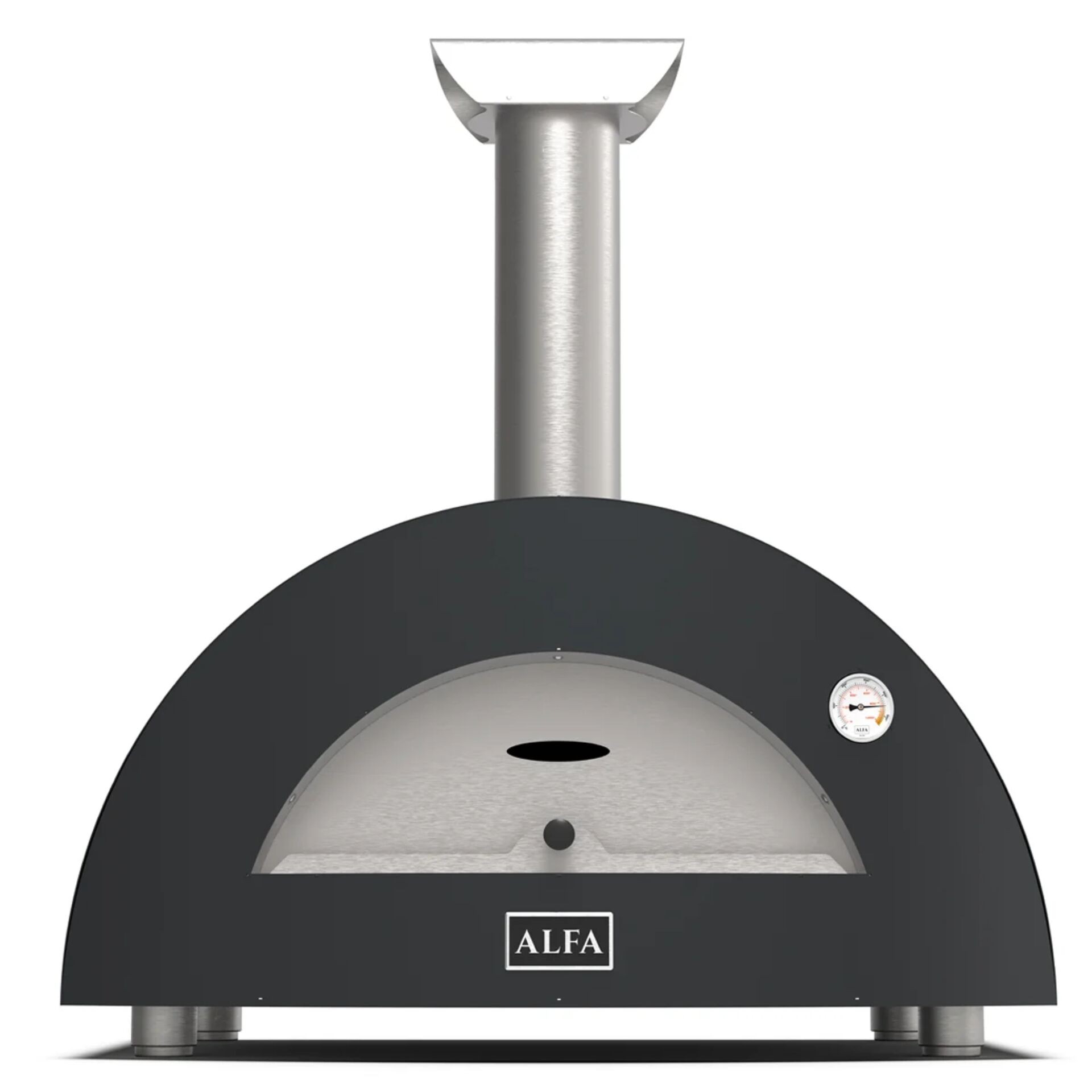Alfa Forni Moderno 3 Pizze Hybrid Schiefer grey