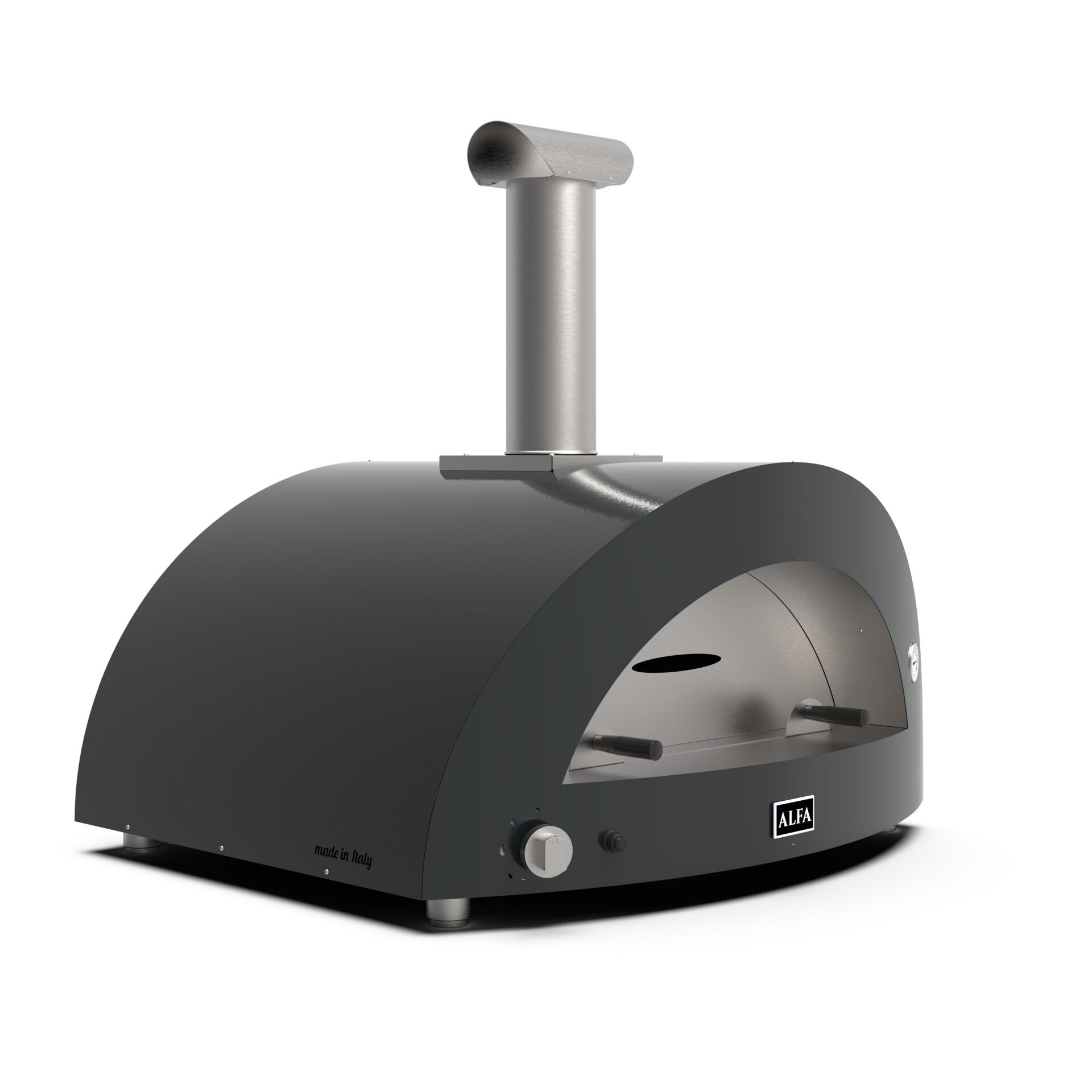 Alfa Forni Moderno 5 Pizze Hybrid Schiefer Grau