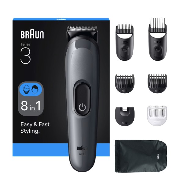 Braun AIO3540 hair trimmers/clipper Black, Grey 14 Nickel-Metal