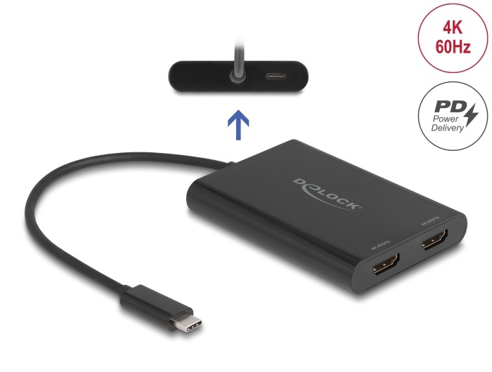 DeLOCK 64309 câble vidéo et adaptateur 0,2 m USB Type-C HDMI + USB