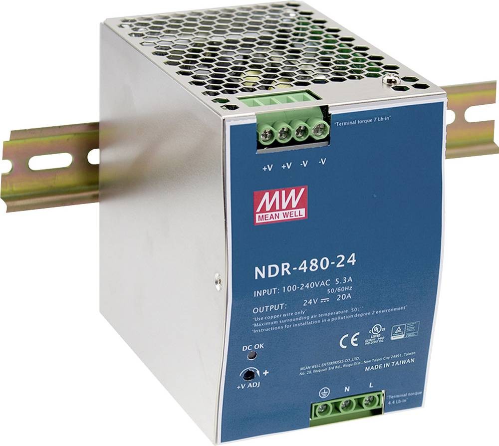 MEAN WELL NDR-480-48 power adapter/inverter 480 W - MEAN WELL NDR-480-