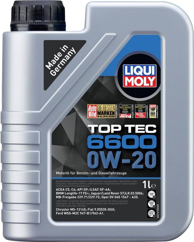 Liqui Moly Top Tec 6600 0W-20 21440 Motoröl 1l