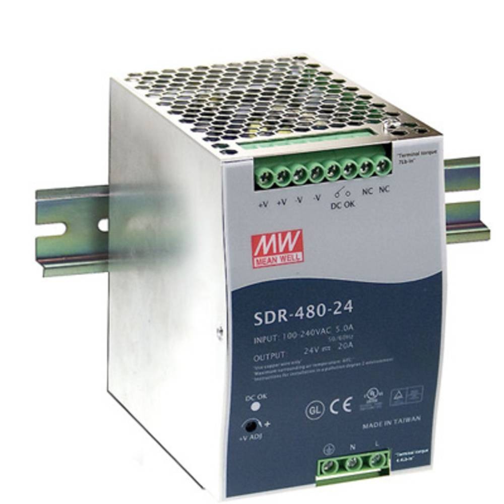 Mean Well SDR-480-24 Hutschienen-home charger (DIN-Rail) 24 V/DC 20A