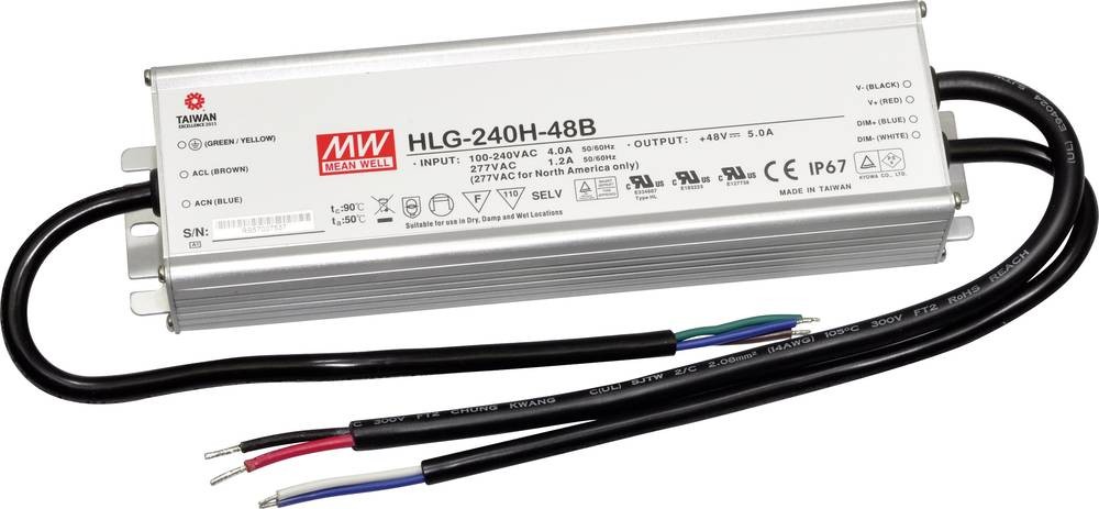 Mean Well MW HLG-240H-48B LED-Treiber, LED-Trafo Konstantspannung,