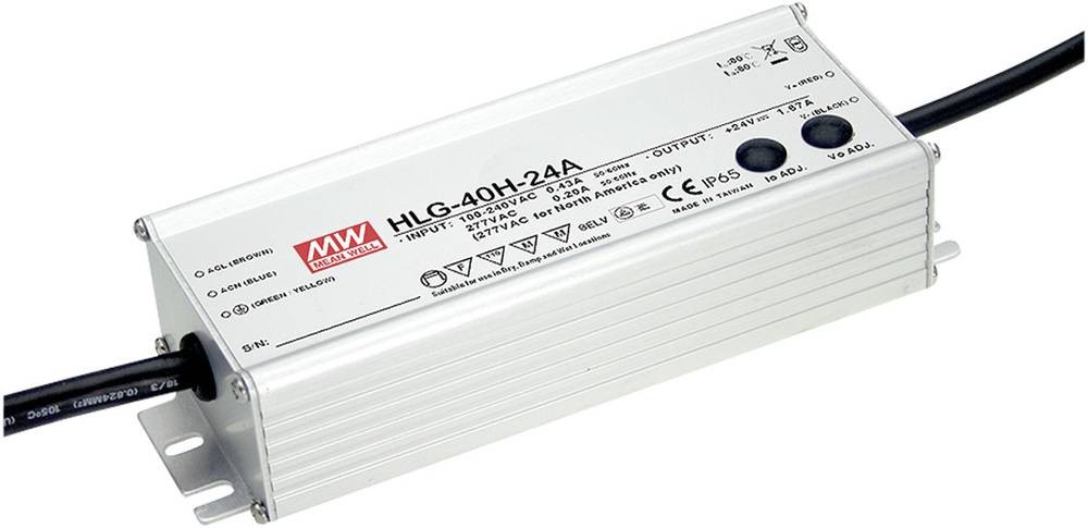 Mean Well MW HLG-40H-24A LED-Treiber, LED-Trafo Konstantspannung,