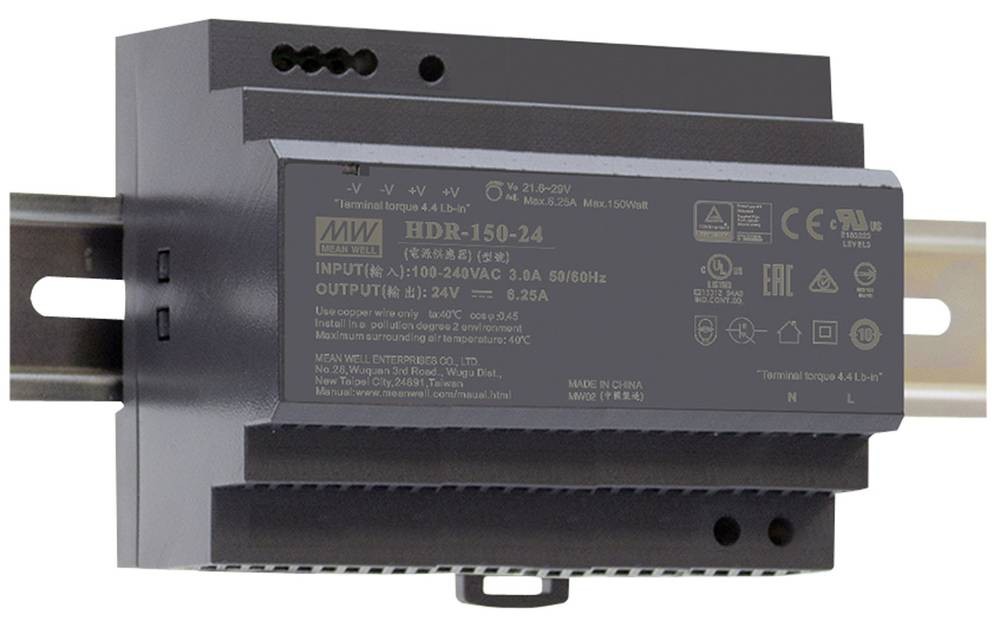 MEAN WELL HDR-150-48 Hutschienen-Netzteil (DIN-Rail) 48 V/DC 3.2 A