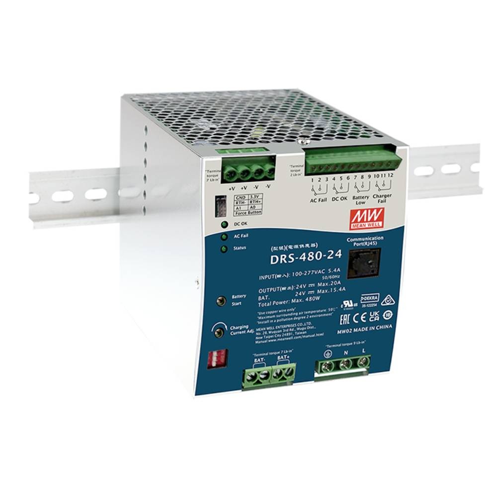 MEAN WELL DRS-480-24 Hutschienen-home charger (DIN-Rail) 24V 20A 480W
