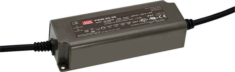 MEAN WELL PWM-60-24KN LED-Treiber Konstantspannung 60W 2.50A 24 V/DC
