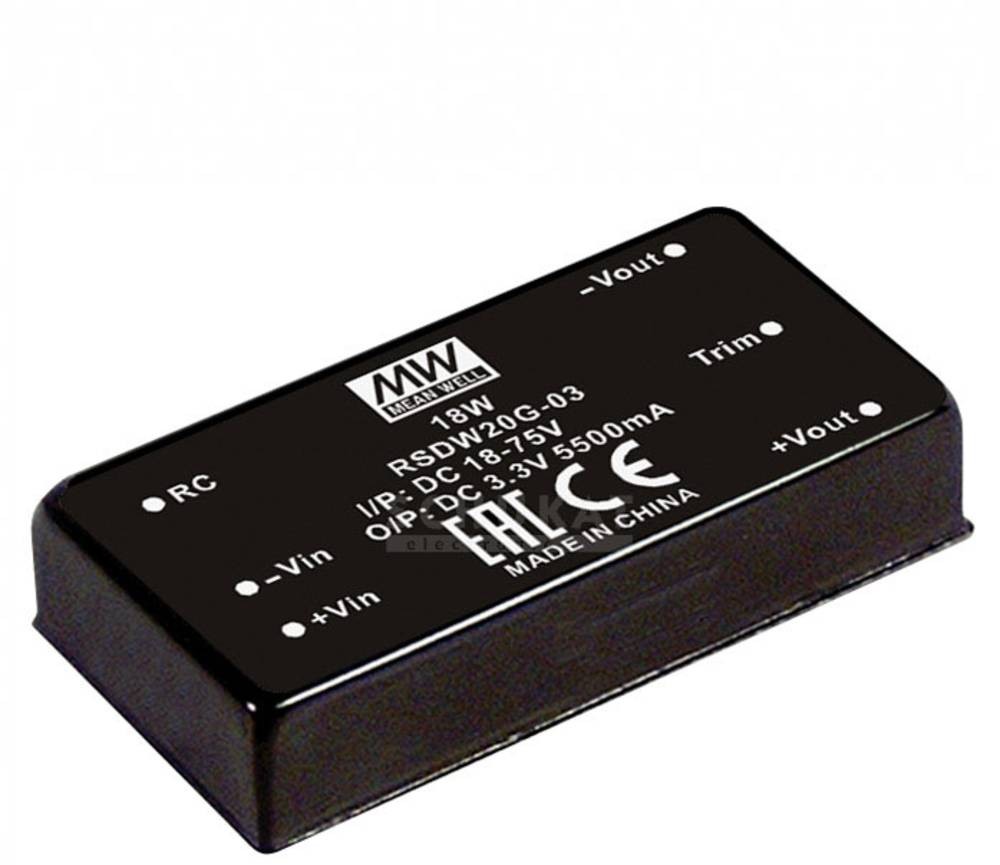 MEAN WELL RSDW20G-05 DC/DC-Wandler 4A 20W Anzahl Ausgänge: 1 x