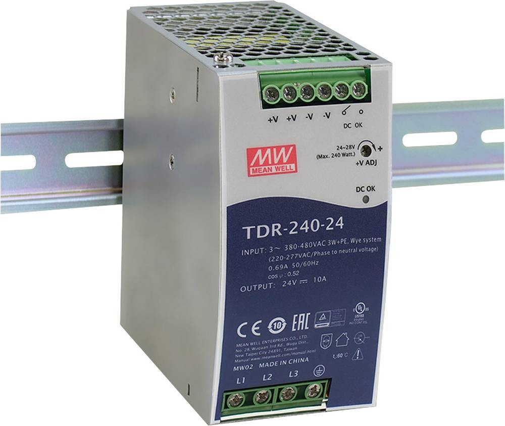 MEAN WELL TDR-240-24 power adapter/inverter 240 W - MEAN WELL TDR-240-
