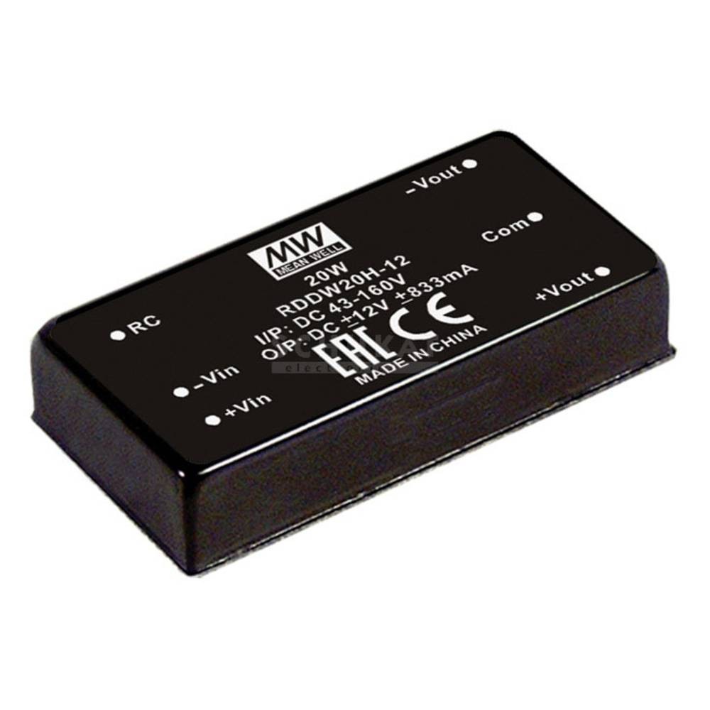 MEAN WELL RDDW20H-15 power adapter/inverter 20 W - MEAN WELL RDDW20H-