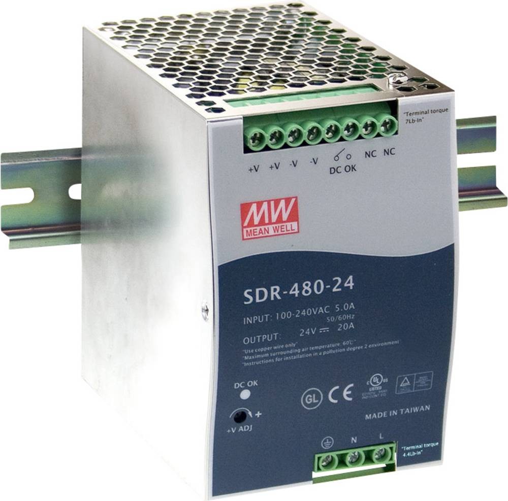MEAN WELL SDR-480-48 power adapter/inverter 480 W - MEAN WELL SDR-480-