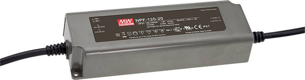Meanwell Power Supply 120 W/24 V DC MEAN WELL NPF-120-24
