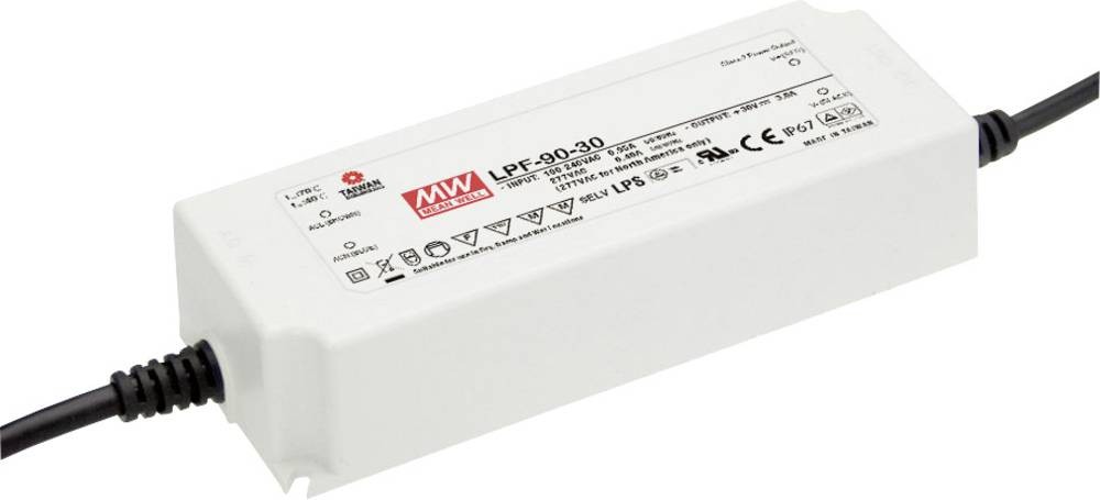 MEAN WELL LPF-90-24 power adapter/inverter Indoor 90 W White - MEAN